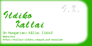 ildiko kallai business card