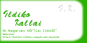 ildiko kallai business card